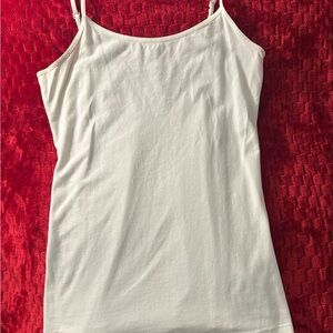 White Fitted Camisole with Spaghetti Straps